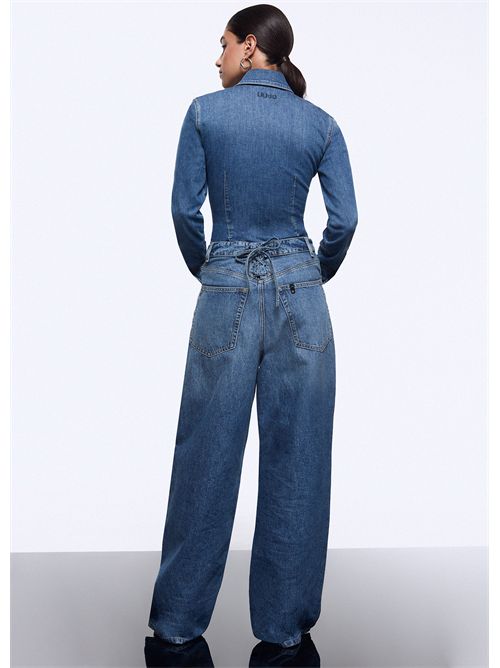 Jeans baggy con stringhe LIU JO | UA6510D0400/79157